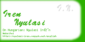 iren nyulasi business card